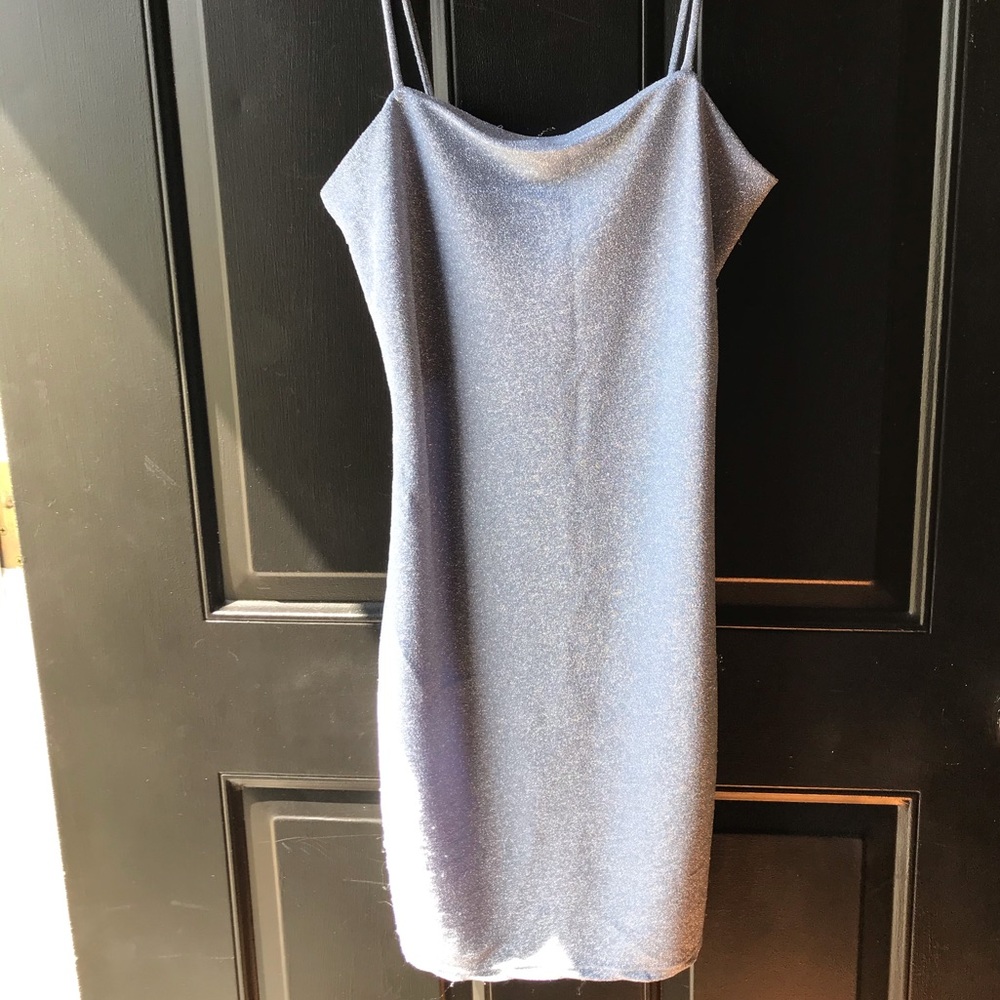 very pretty and sparkly blue dress